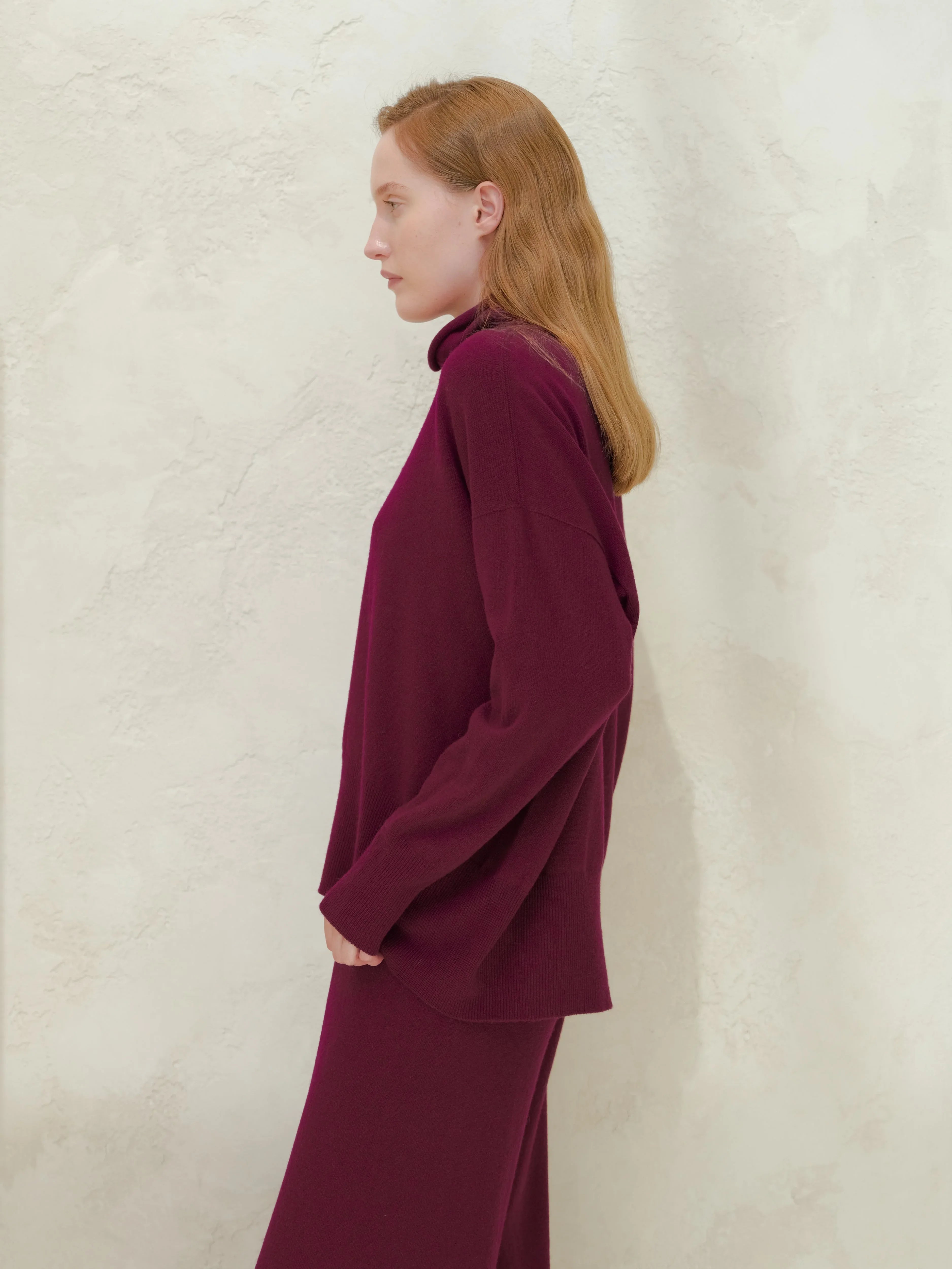 Maglione a collo alto Cashmere Mix (3D-Knit) - Nibe Clothing