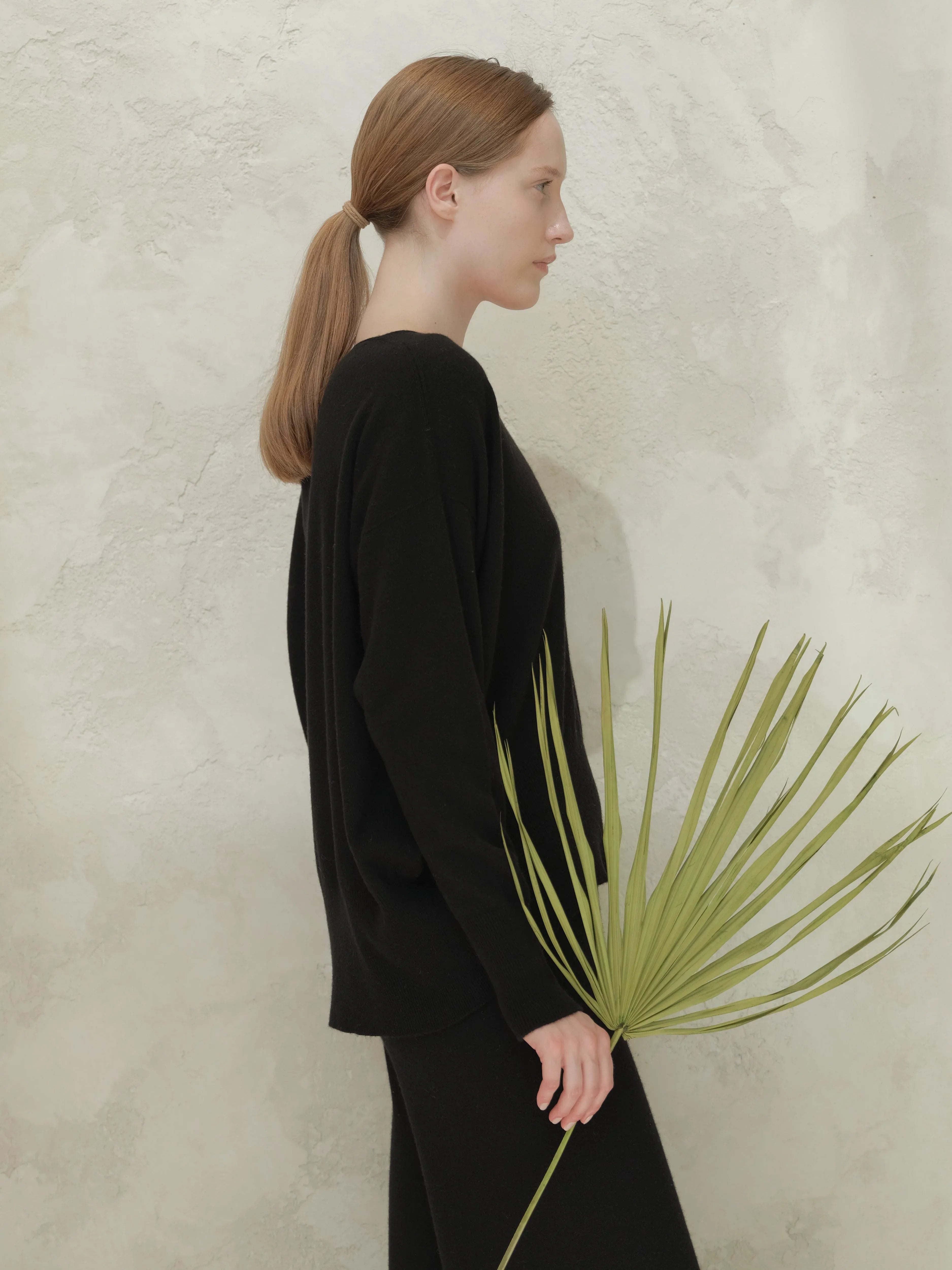 Maglione Cashmere Mix Maxi V-Neck - Nibe Clothing