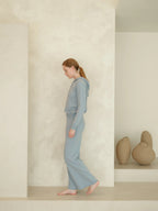 Pantaloni Cashmere Mix Wide Legged (3D-Knit) - Nibe Clothing