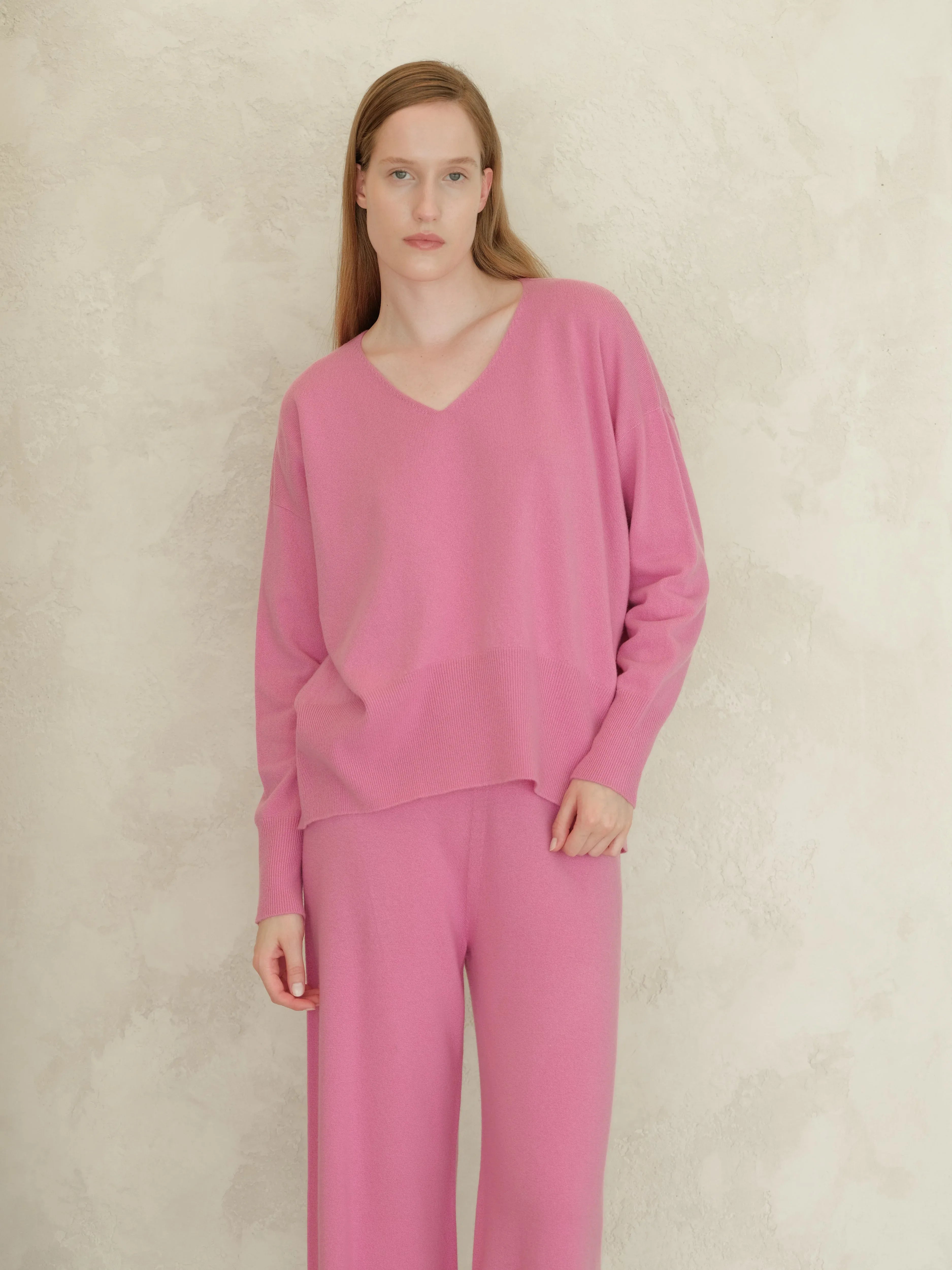 Maglione Cashmere Mix Maxi V-Neck - Nibe Clothing