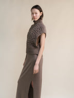 Cashmere Mix Maxi Cable Tunic