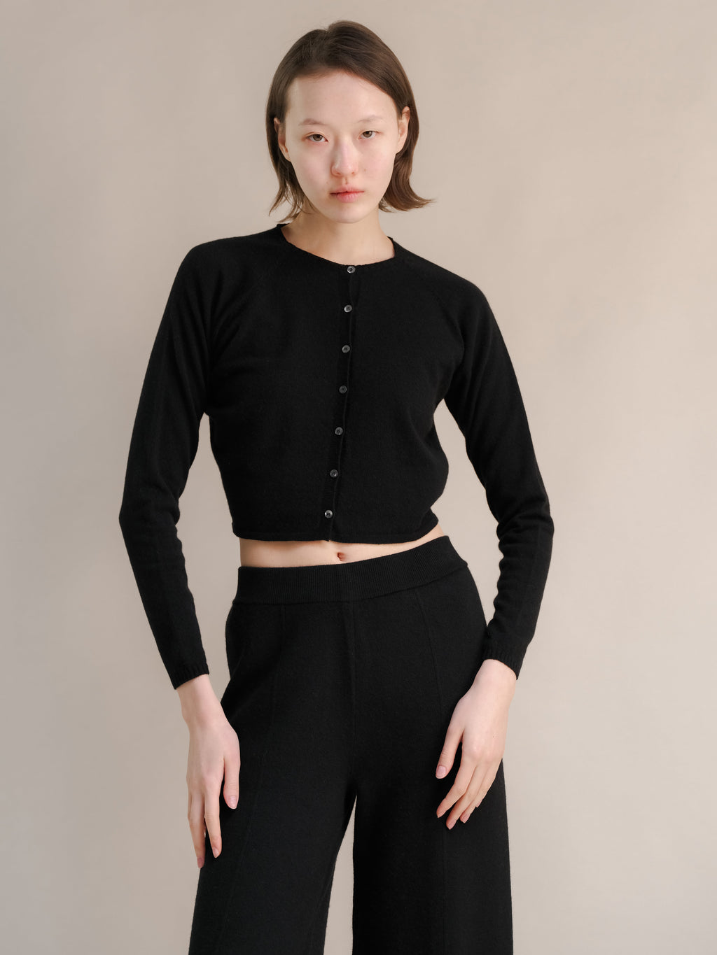 Cardigan corto in misto cashmere (3D-Knit)