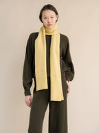 Cashmere Mix Ribbed Crewneck Sweater with Balloon Sleeves