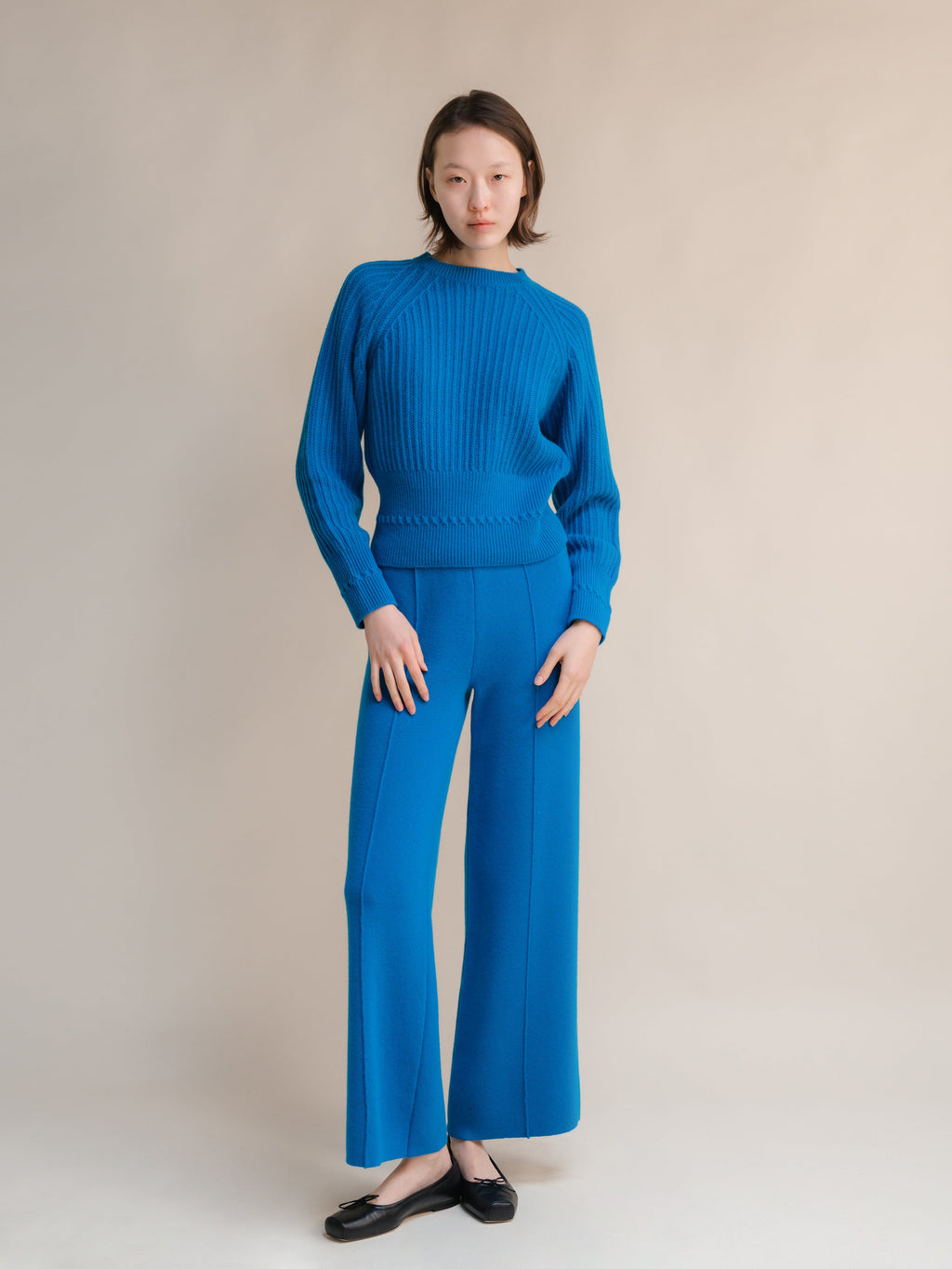 Cashmere Mix Crewneck Raglan Sweater