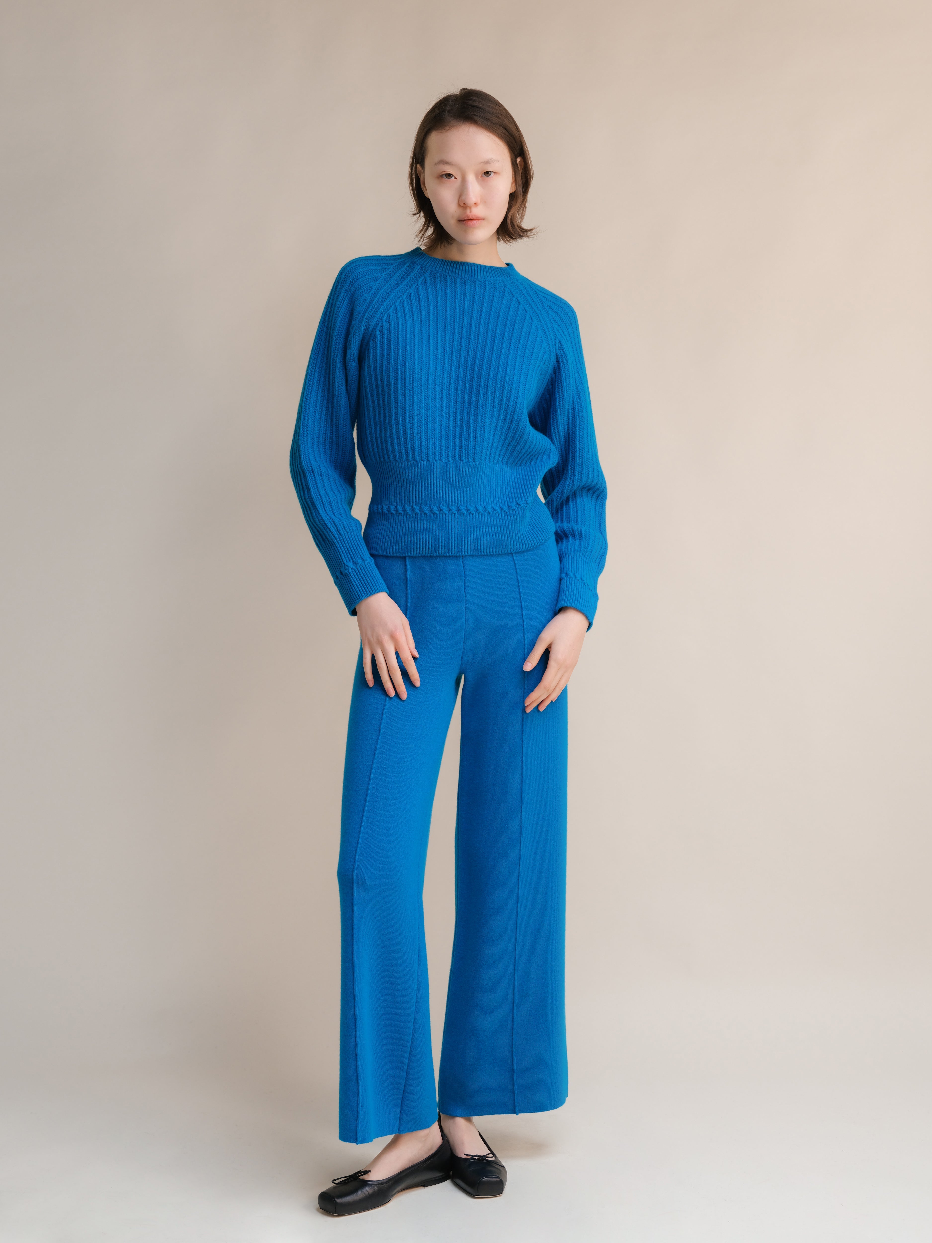 Cashmere Mix Crewneck Raglan Sweater