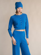 Cardigan corto in misto cashmere (3D-Knit)