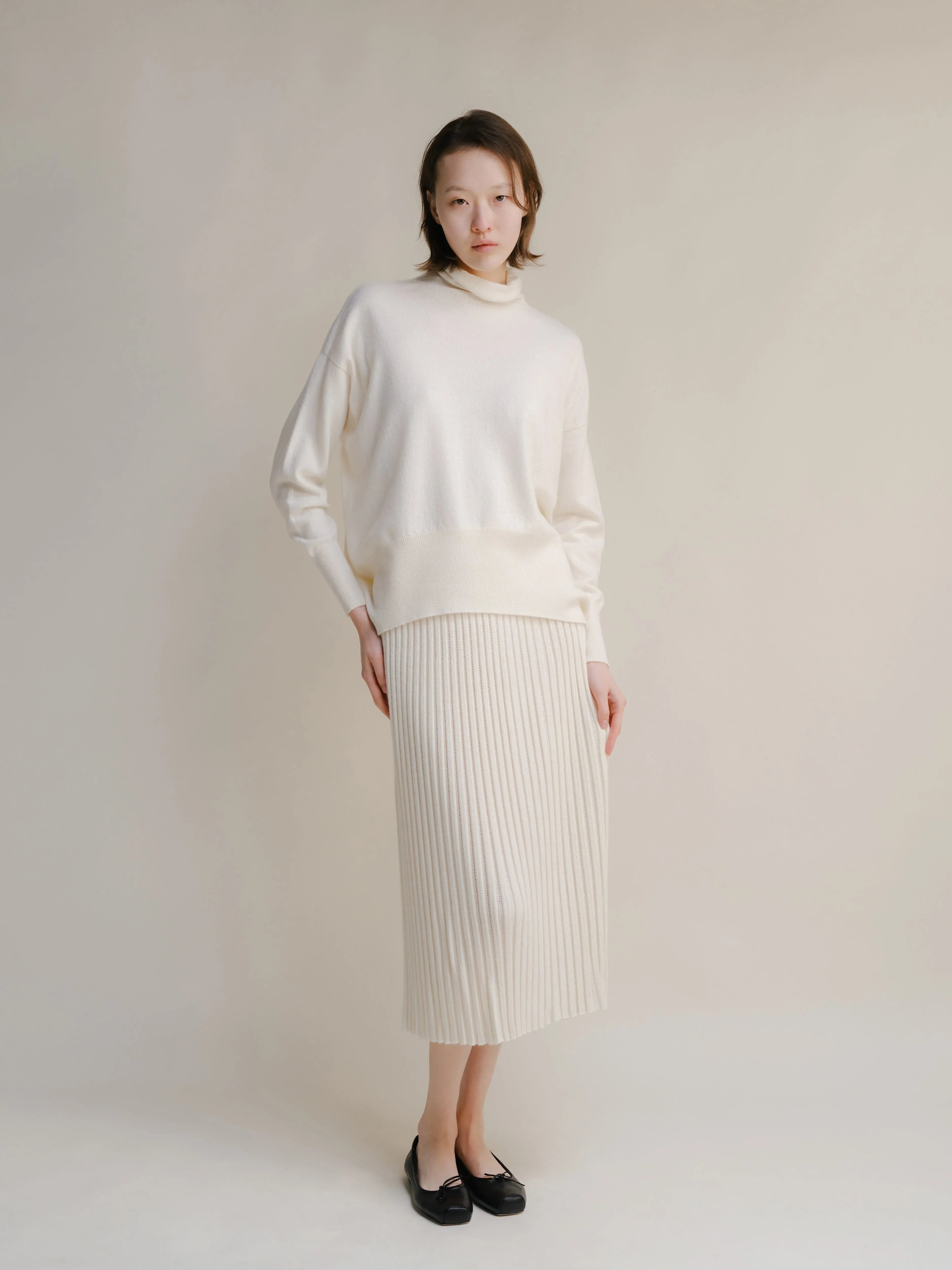 Maglione a collo alto Cashmere Mix (3D-Knit) - Nibe Clothing