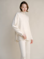 Maxi turtleneck sweater in cashmere blend