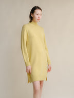 Abito midi a collo alto in misto cashmere