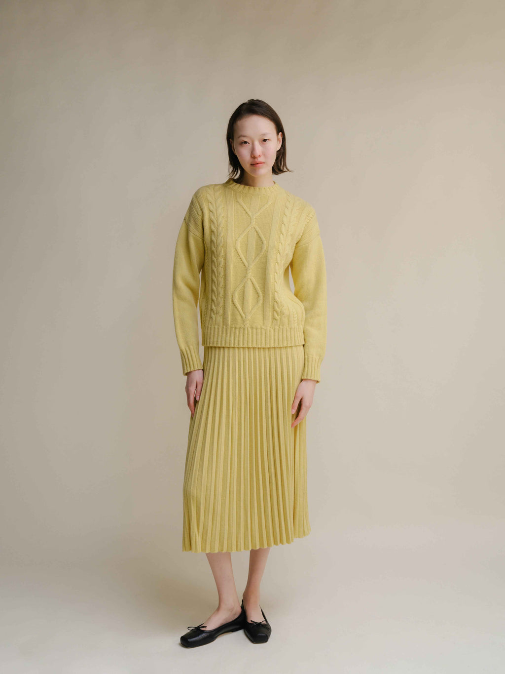 Cashmere Mix Cable Knit Sweater