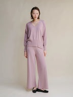 Maglione Cashmere Mix Maxi V-Neck - Nibe Clothing