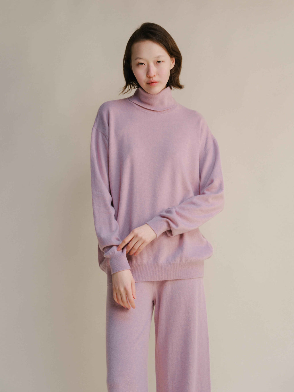 Cashmere Mix Classic Turtleneck Sweater