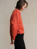 Maglione Tweed Cropped Double V-Neck - Nibe Clothing