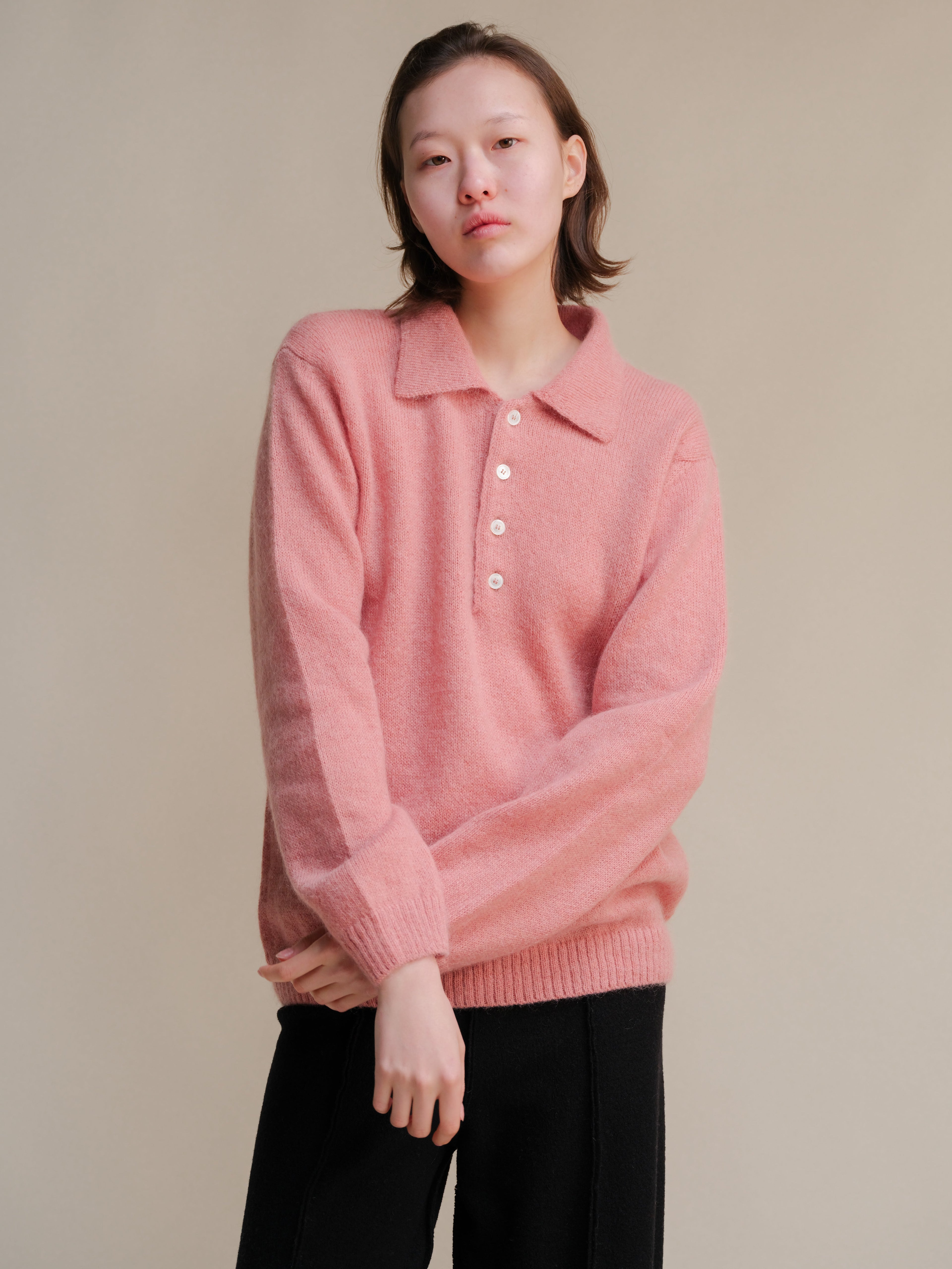 Polo in Mohair Mix - Nibe Clothing