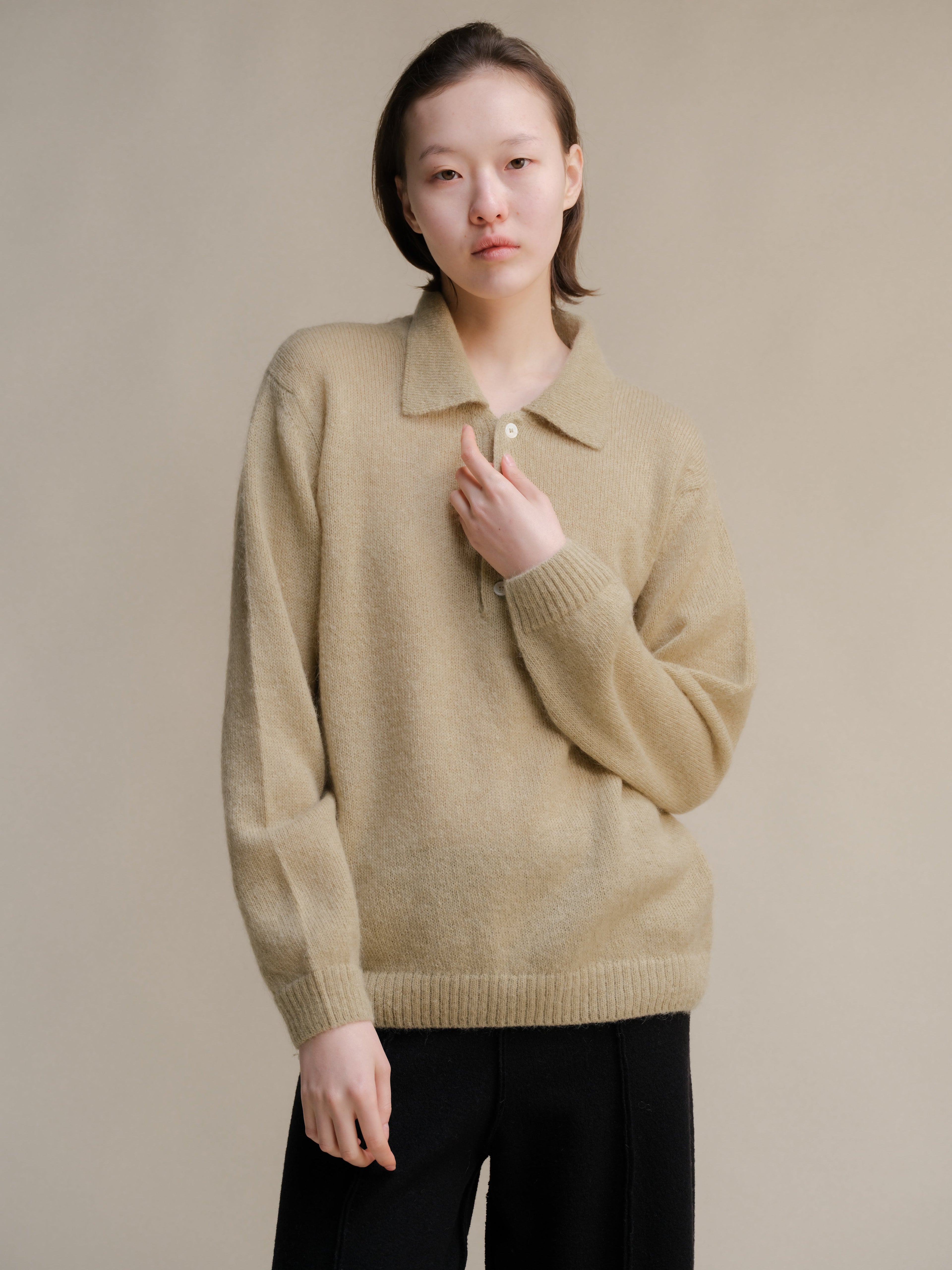 Polo in Mohair Mix - Nibe Clothing