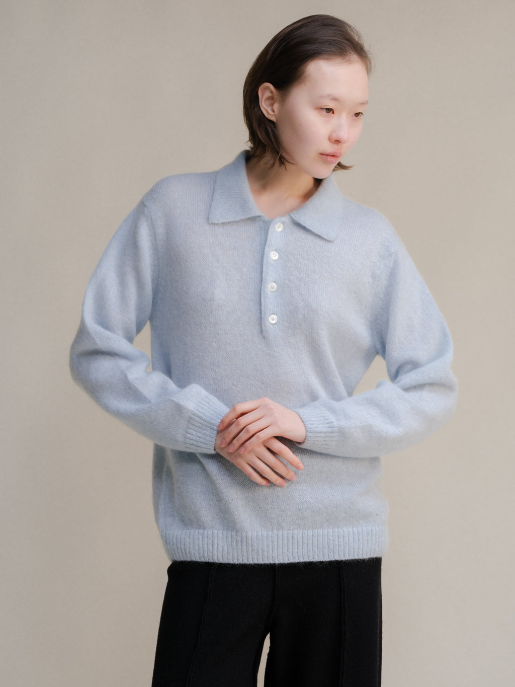 Polo in Mohair Mix - Nibe Clothing