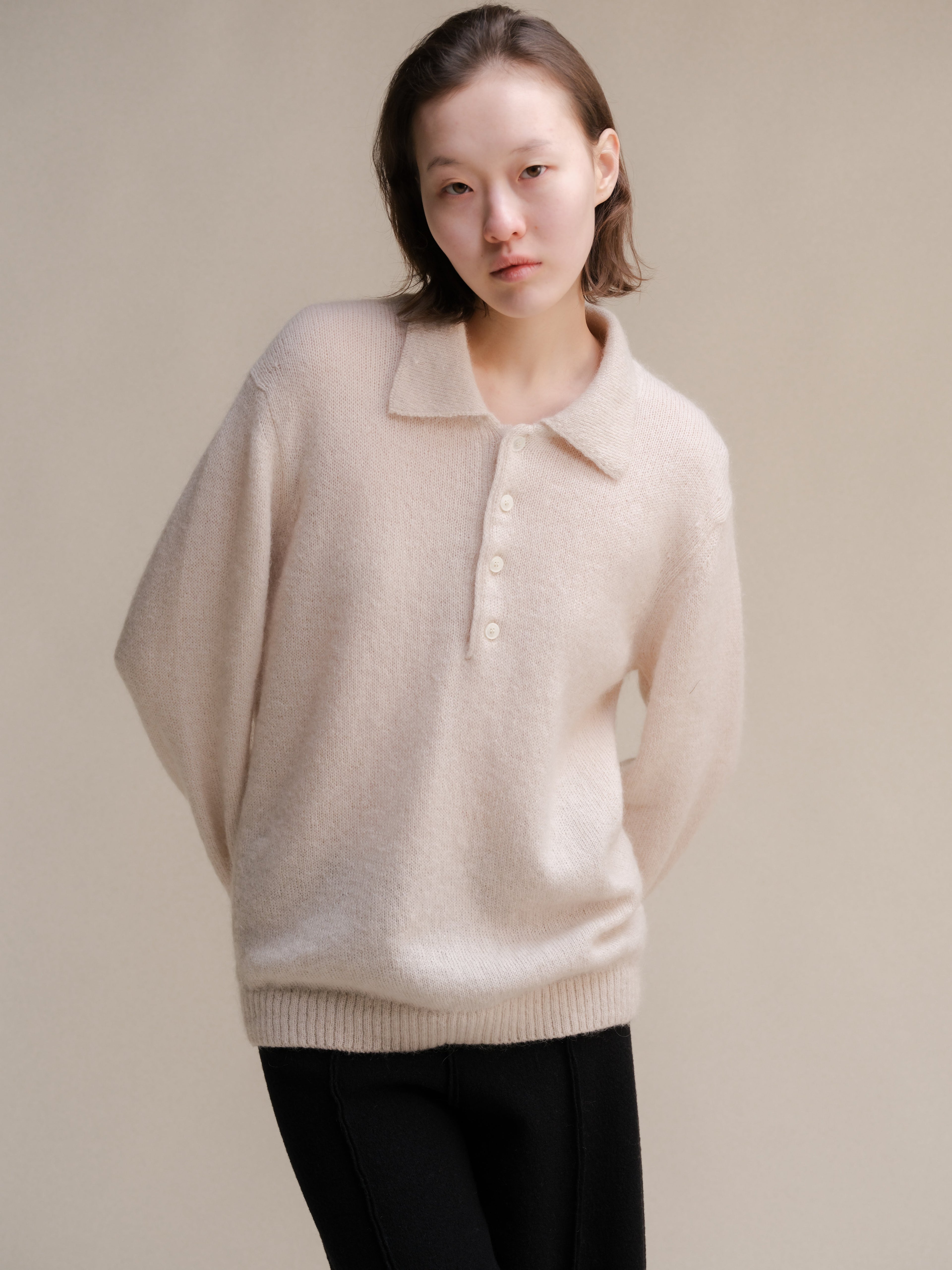 Polo in Mohair Mix - Nibe Clothing