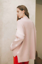 Cashmere Mix Solid Maxi Turtleneck Sweater