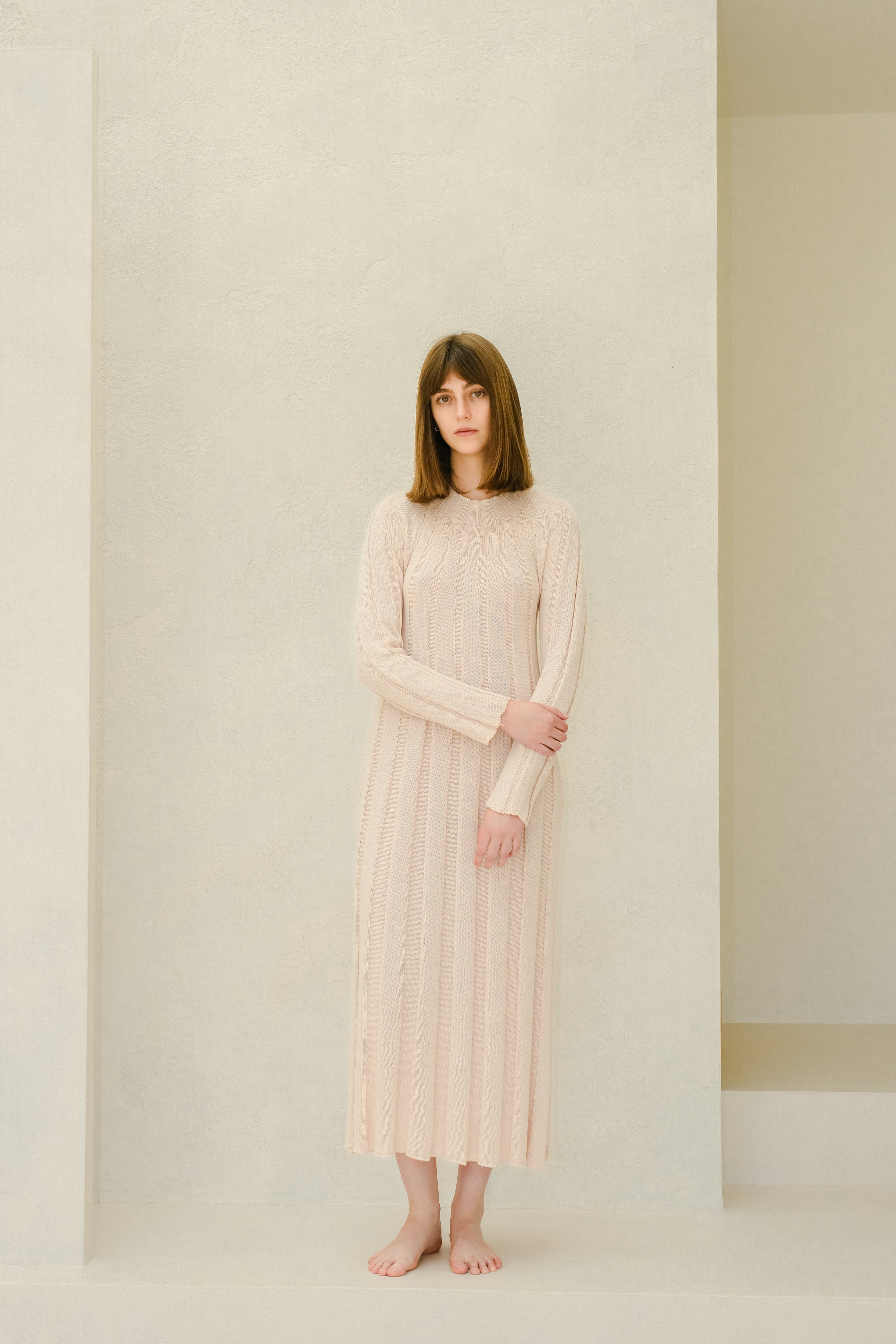 Fine Cotton Maxi Dress (3D-Knit)