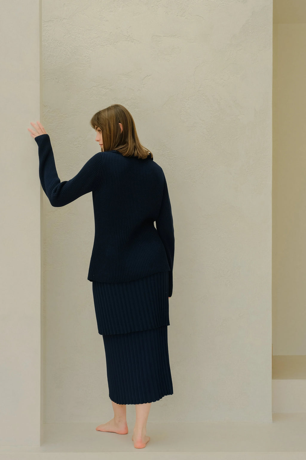 Gonna Plissé Fine Cotton (3D-Knit) - Nibe Clothing