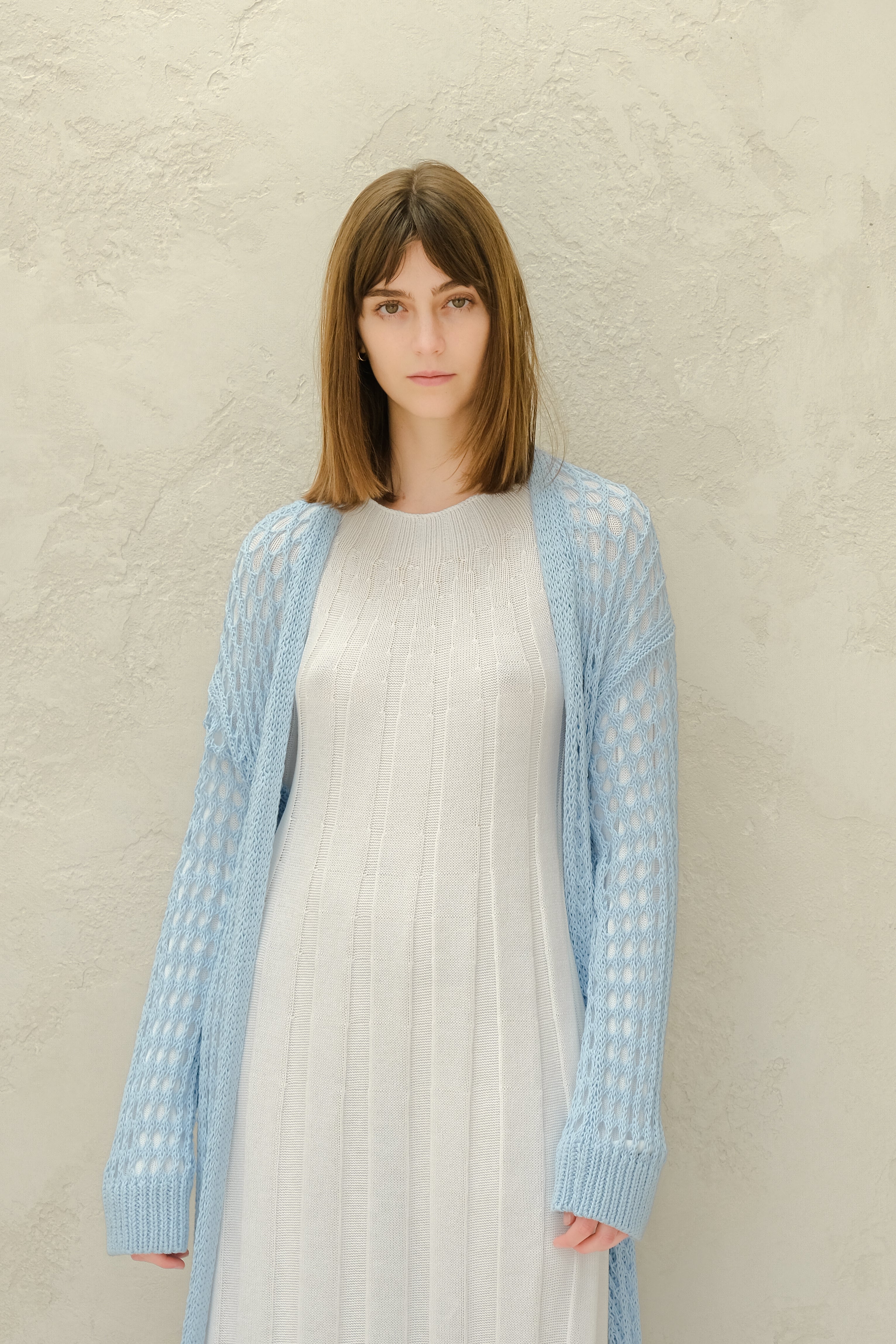 Fine Cotton Crochet Maxi Cardigan