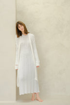 Fine Cotton Crochet Maxi Cardigan