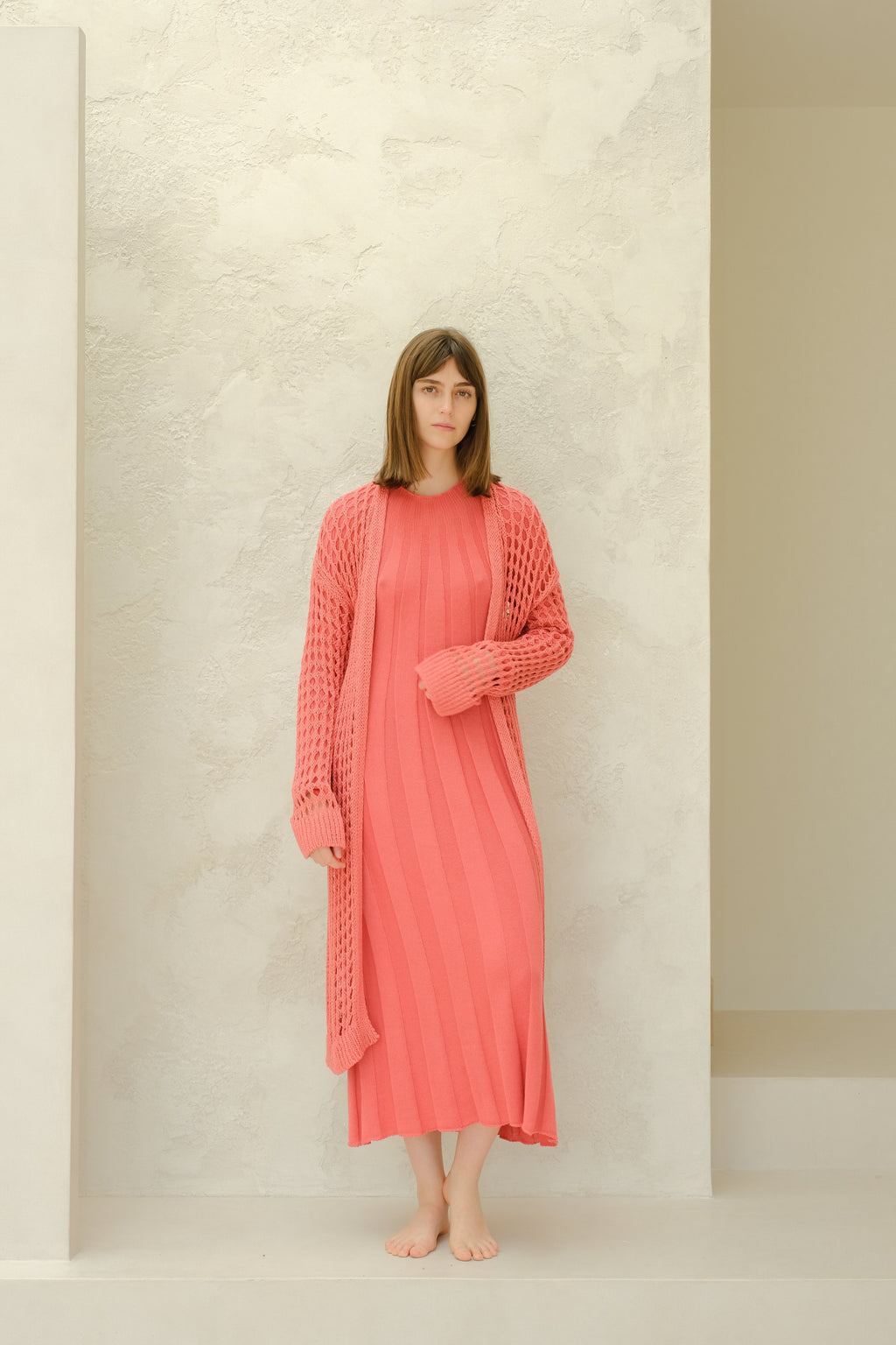 Fine Cotton Crochet Maxi Cardigan