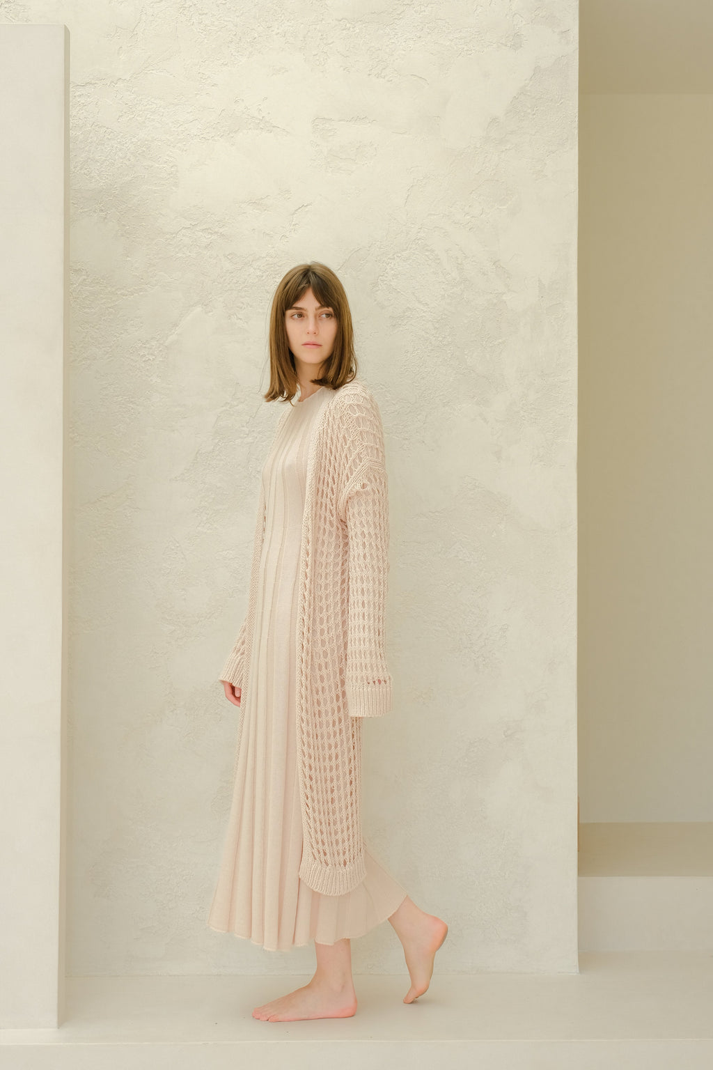 Fine Cotton Crochet Maxi Cardigan