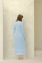 Fine Cotton Crochet Maxi Cardigan