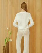 Fine Cotton Cable Cardigan