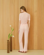 Pantaloni in cotone plissettato fine (3D-knit)