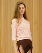 T-shirt in fine cotton con motivo floreale