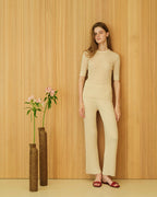 Fine Cotton Plissé Pants (3D-Knit)