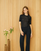 Maglietta Fine Cotton with Micro Pointelle - Nibe Clothing