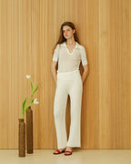 Fine Cotton Plissé Pants (3D-Knit)