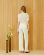 Maglietta Fine Cotton with Micro Pointelle - Nibe Clothing