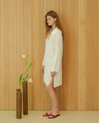 Vestito Fine Cotton Crochet Maxi Polo - Nibe Clothing