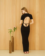 Fine Cotton Open-Back Dress