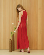 Fine Cotton Dress with Zig Zag Crochet