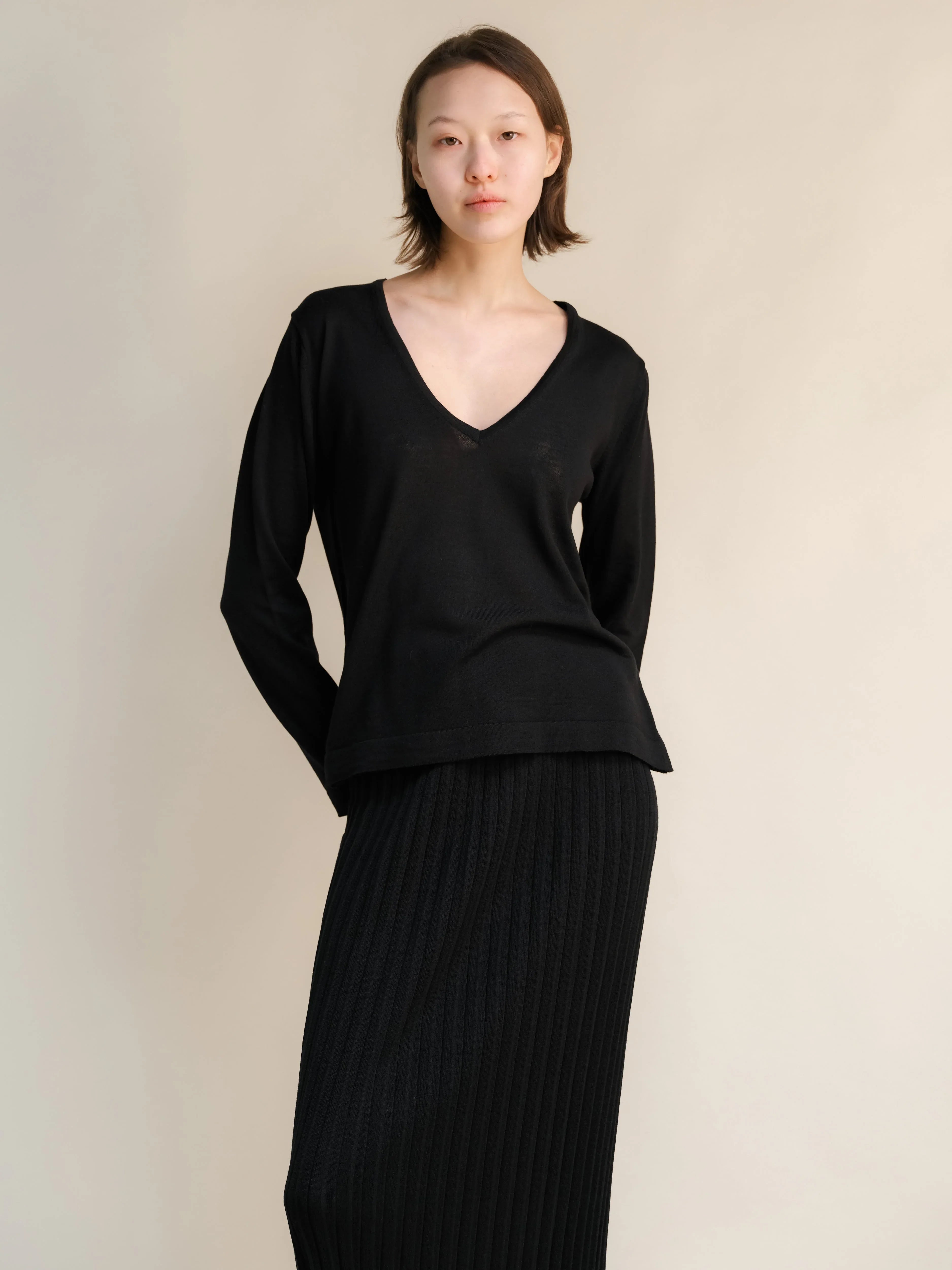 Maglione Extra Fine Merino Wool with Straight Sleeve - Nibe Clothing