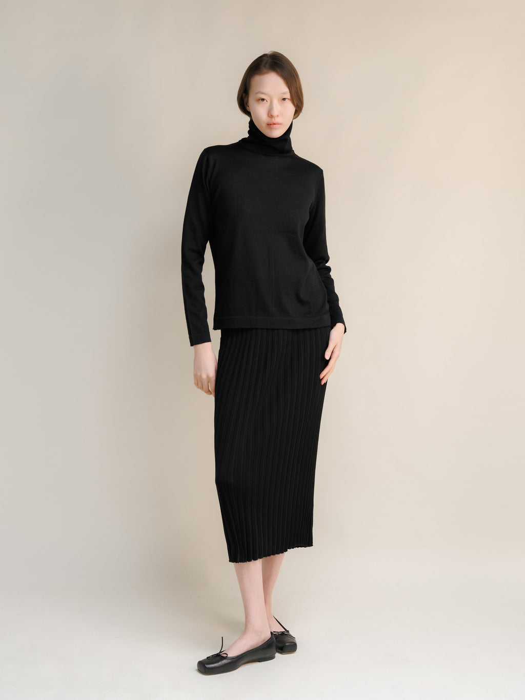 Dolcevita in extrafine lana merino con manica dritta