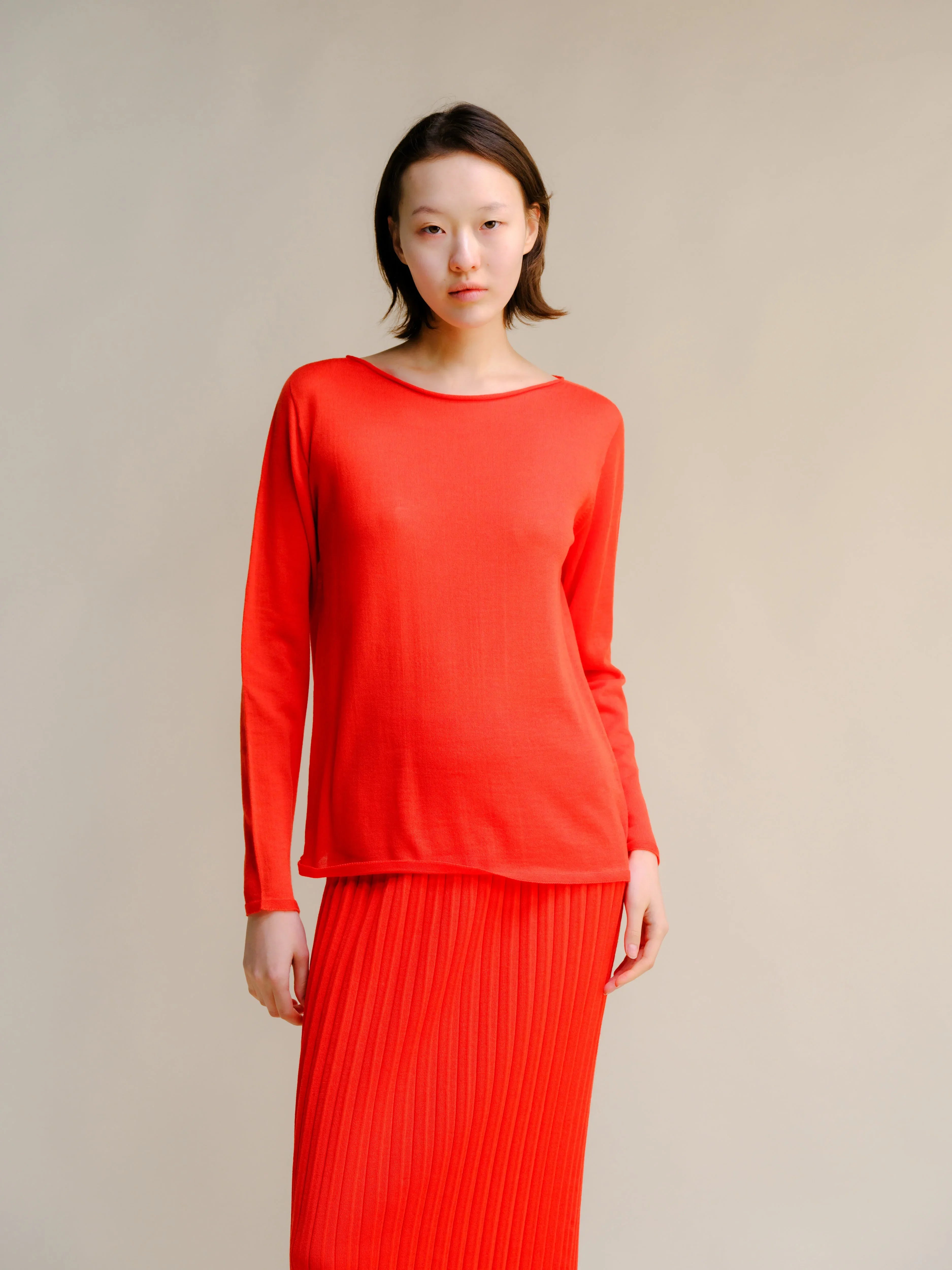 Maglione Extra Fine Merino Wool Boatneck (3D-Knit) - Nibe Clothing