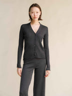 Extra Fine Merino Wool V Neck Cardigan
