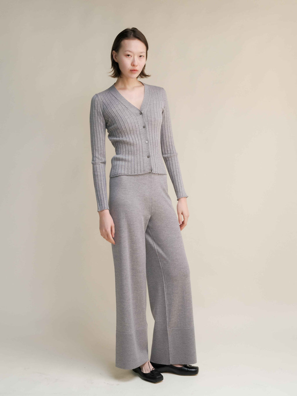 Extra Fine Merino Wool V Neck Cardigan