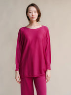 Maglione Extra Fine Merino Wool Boat Neck Oversized (3D-Knit) - Nibe Clothing