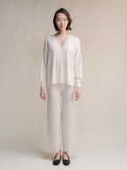 Cardigan oversize con scollo a V in lana merino extrafine (3D-Knit)