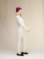 Cashmere Mix Ribbed Beanie