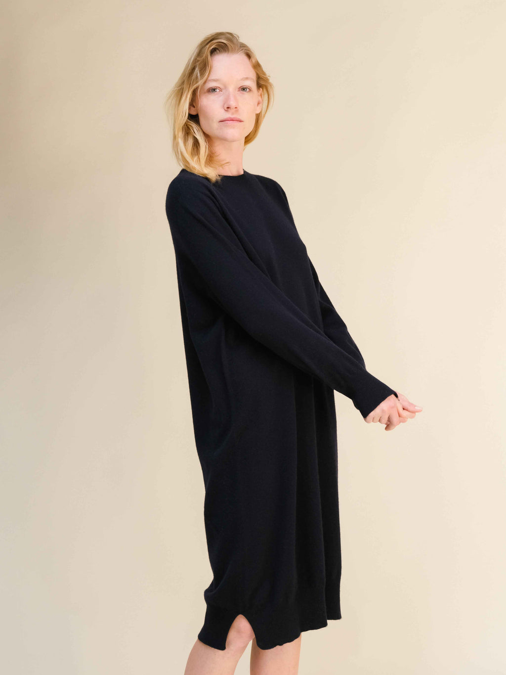 Cashmere Mix Midi Dress (3D-Knit)