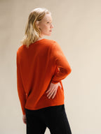Maglione a V in misto cashmere (3D-Knit)