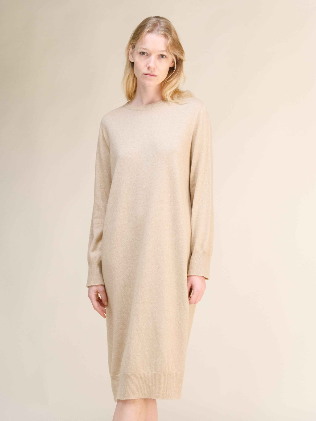 Cashmere Mix Midi Dress (3D-Knit)